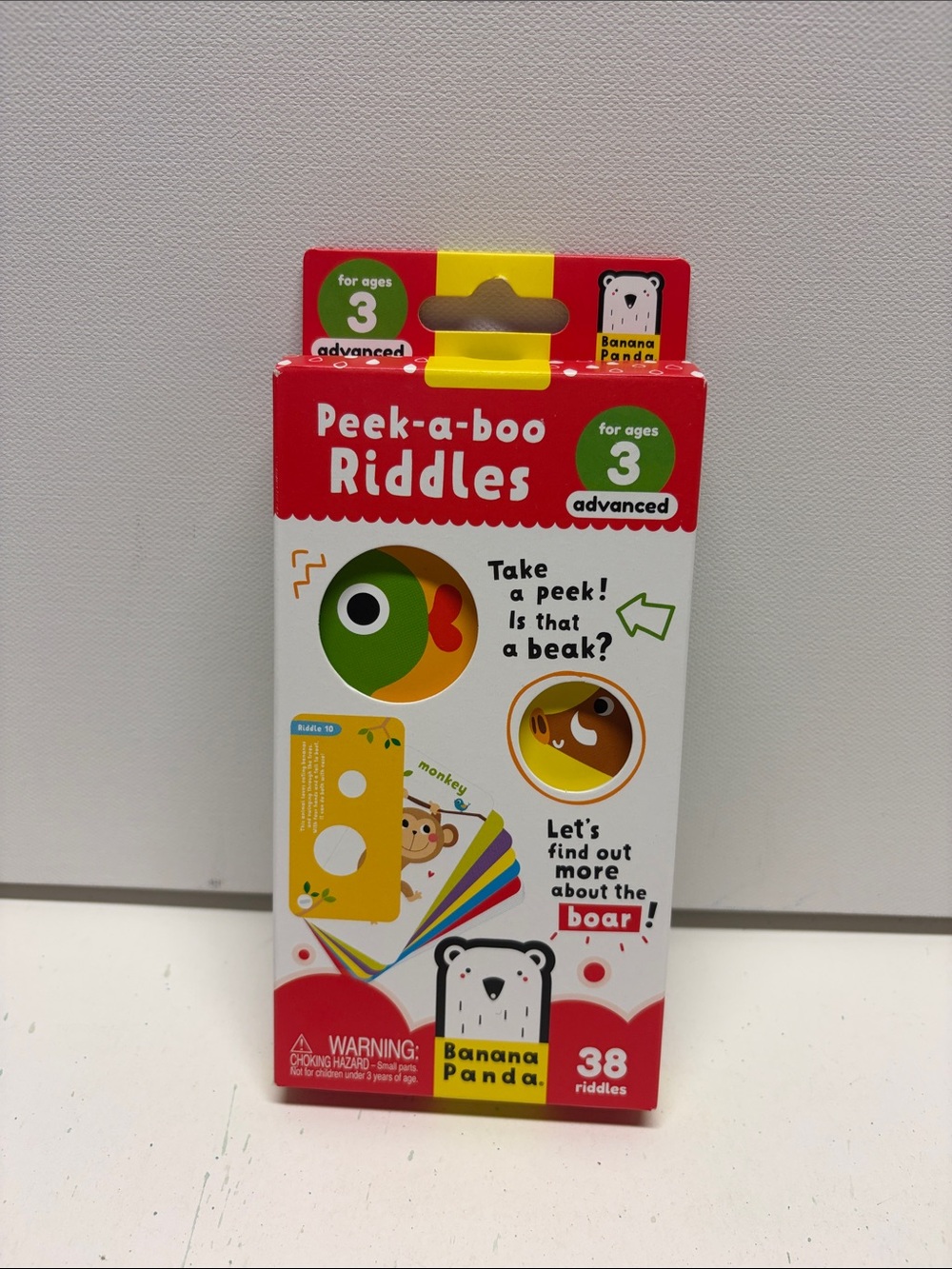 Peek-a-boo Riddles Kids Game - Red/White by
